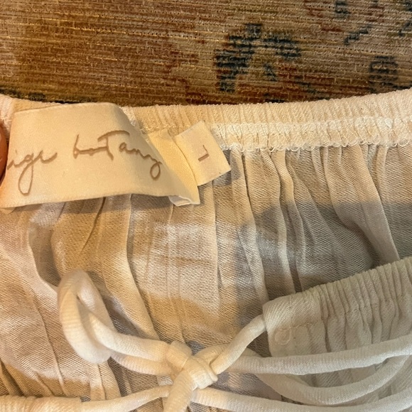 Beige Botany Tie Top - Picture 2 of 3